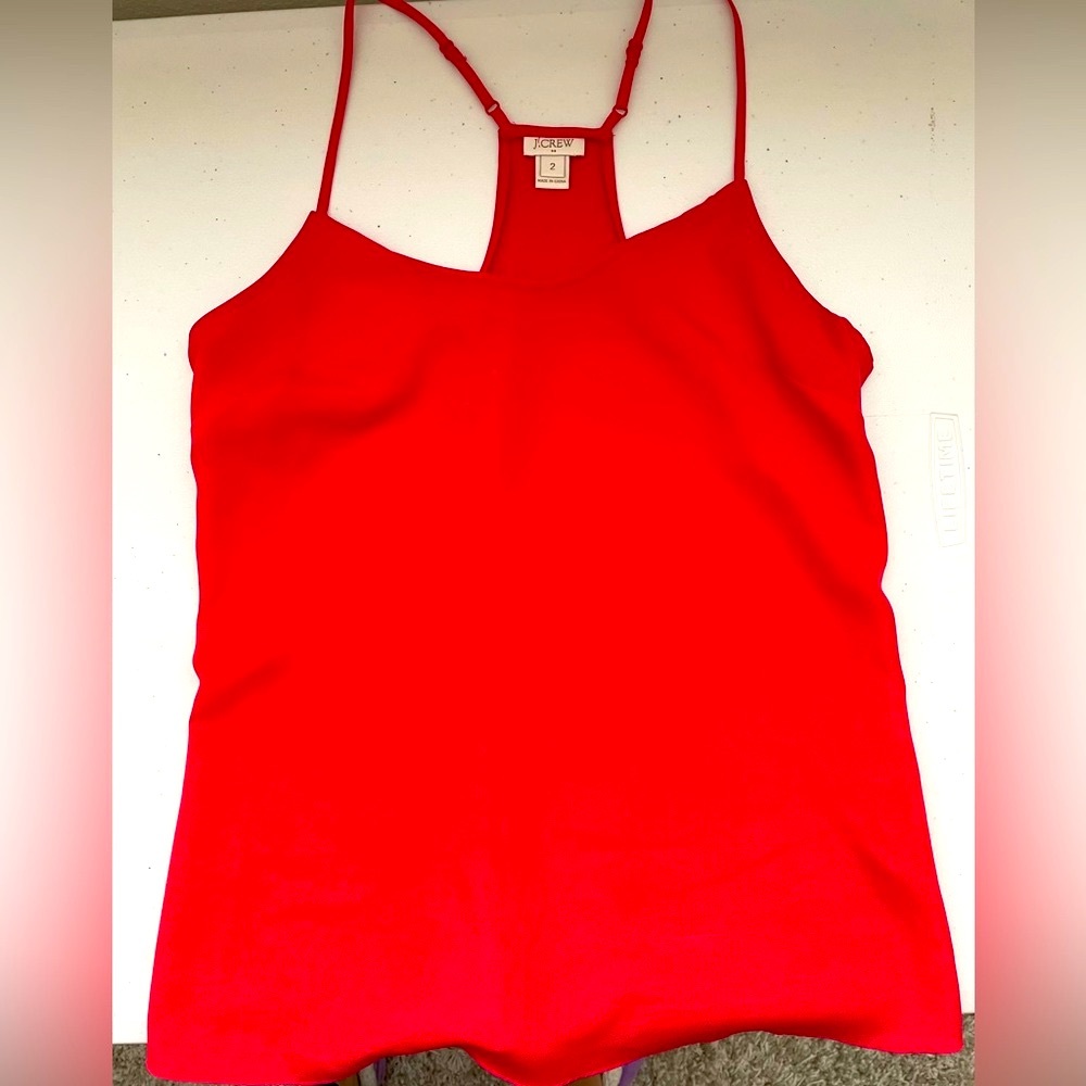 J. Crew Bold Red Top